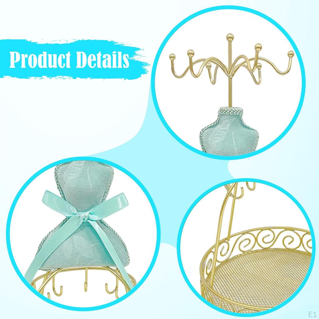 Stojak na biżuterię Uchwyt Stojak Ekspozycyjny Elegancki Model Kobiety Organizer Przechowywanie dla