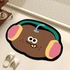 Diatom mud toilet floor mat bathroom water-absorbing non-slip foot mat household entrance toilet quick-drying  carpet