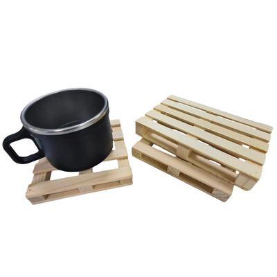 1 Stück Holzpaletten-Untersetzer Blumentopf-Kissen für heiße und kalte Getränke Mini-Holzpaletten-Getränkeuntersetzer