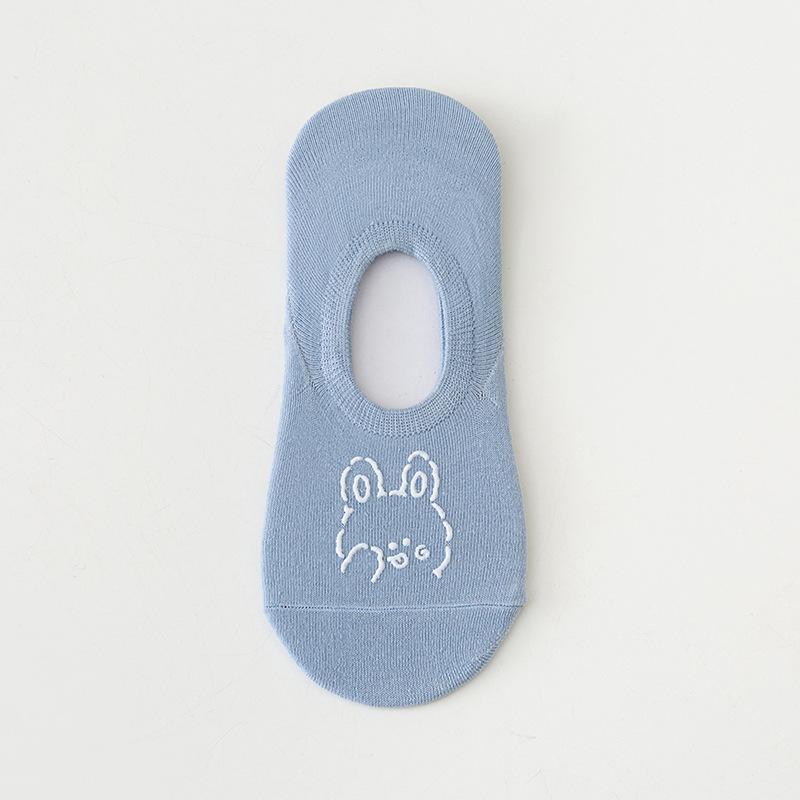 Women's Summer Thin Shallow Mouth Breathable Silicone Non Slip Non Slip Heel Invisible Boat Socks