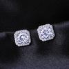 Korean High Quality Square Zircon Non Pierced Clip On Earrings for Women Luxurious Stud Earrings Wedding Party Jewelry New
