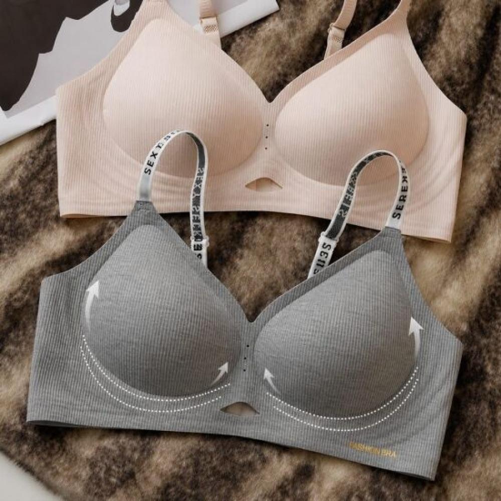 Navava Women S Comfortable Daily wireleSS SeamleSS Hook Bra Set 2p