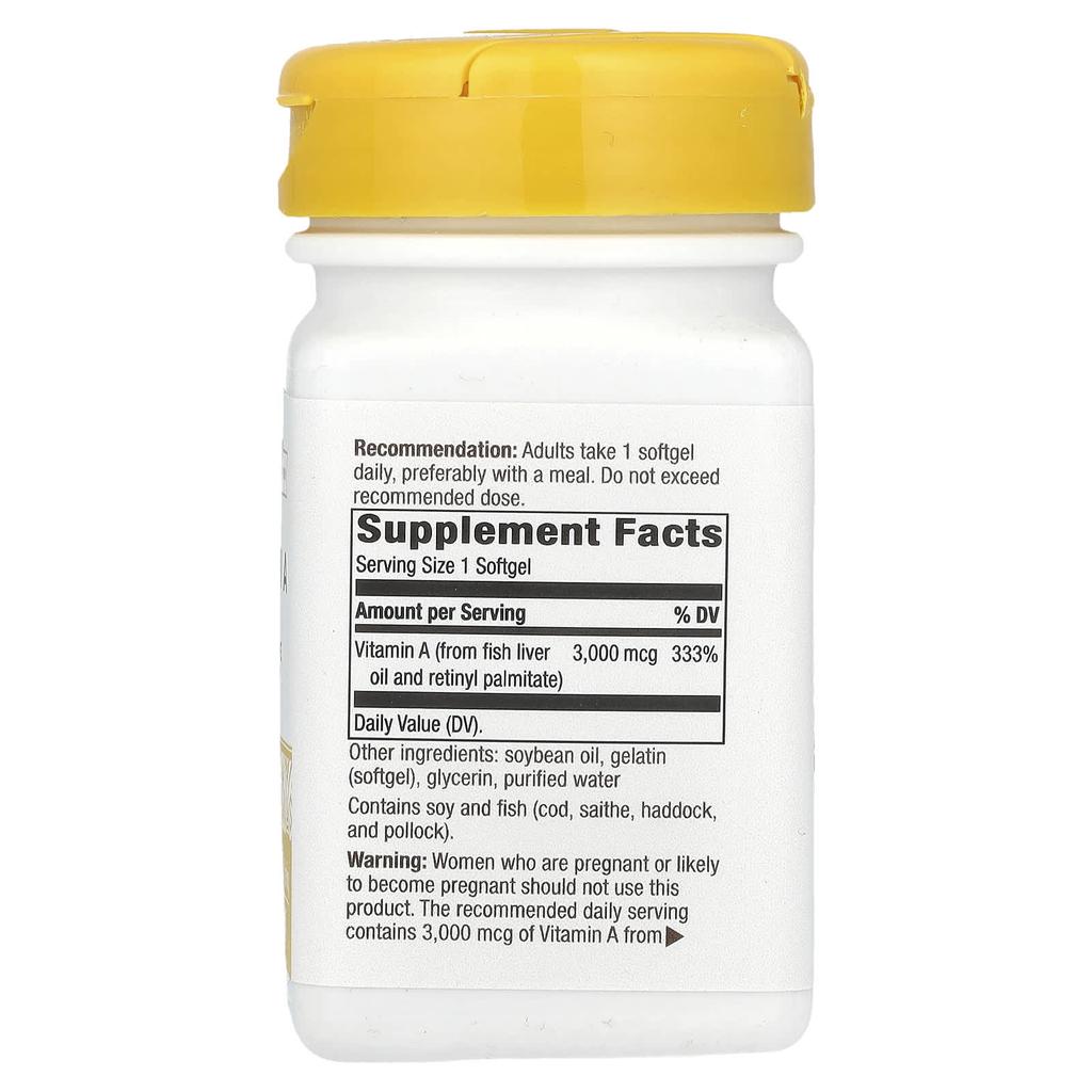 Nature's Way Vitamin A, 10,000 IU, 100 Softgels