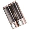Manual Hand Soap Dispenser Wall Mount Double Liquid Shampoo Shower Gel Dispenser Hand Cleanser Washroom Lotion