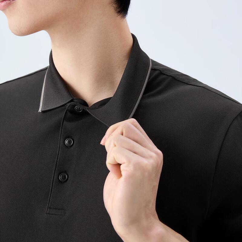 Qipai Men's Cooling Business Casual Short-Sleeve Polo Shirt