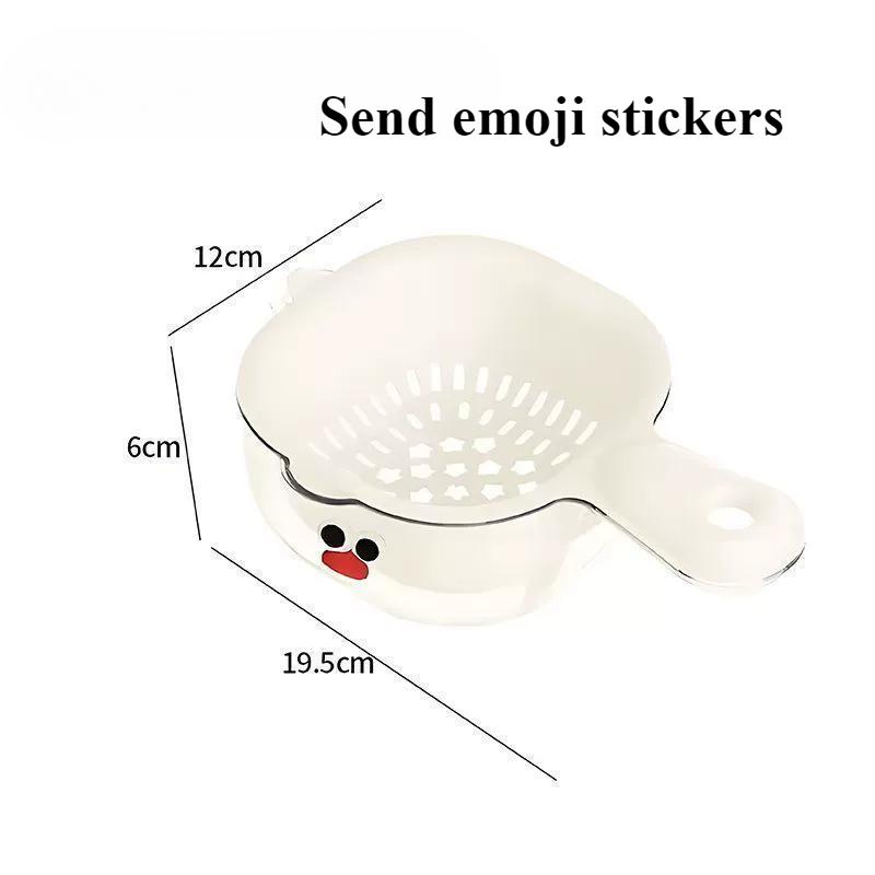 

Drain Storage Basket with Handle Double Row Water Basket, Multi-purpose Fruit and Vegetable Filter, Detachable