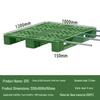Green 1200x1000x150mm Steel-Reinforced Grid Plastic Pallet