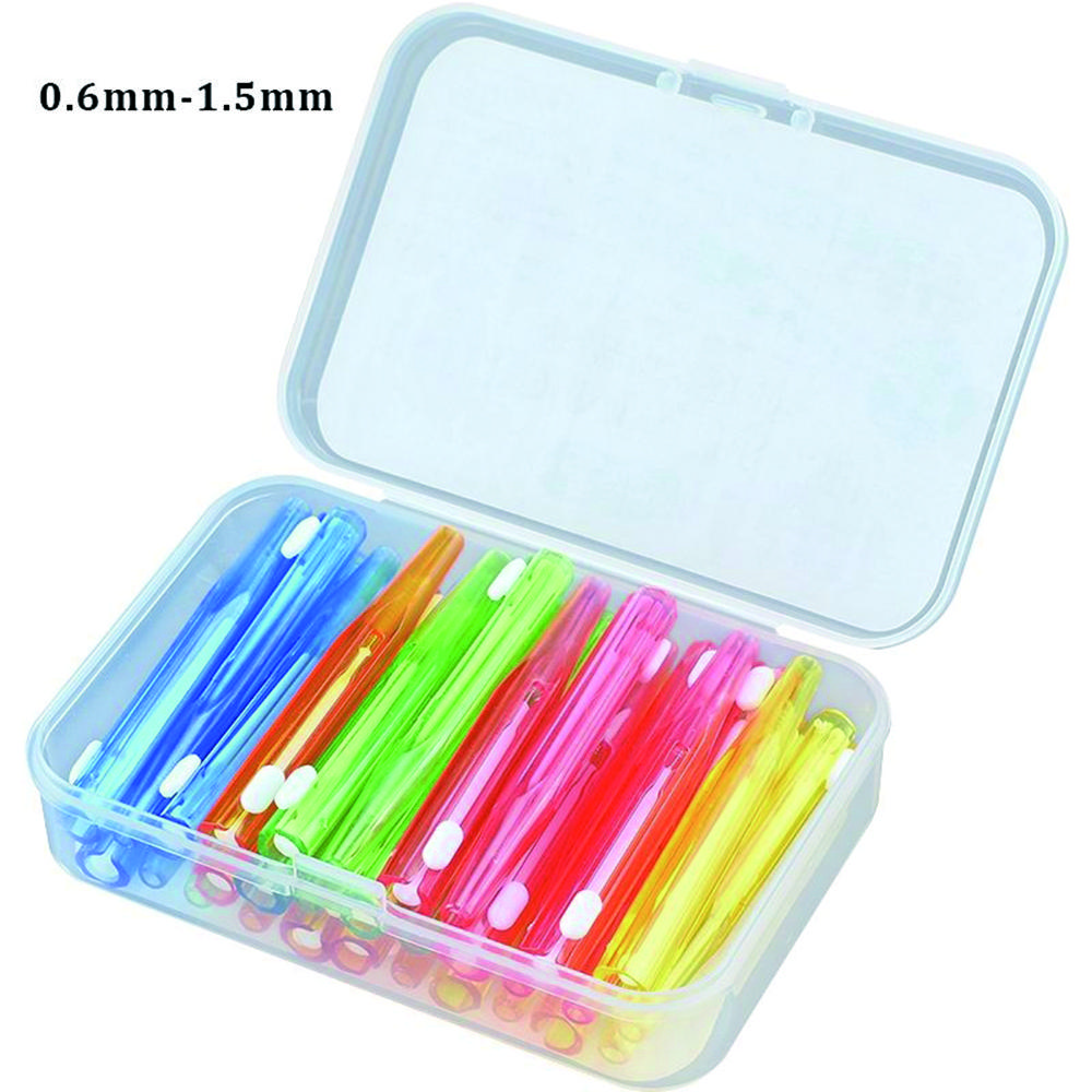 60pcs/box Interdental Brushes Dental Teeth Cleaning Orthodontics Oral Care Toothpick Dental Tool Floss Orthodontic Tooth Brush