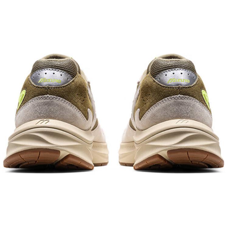 Mizuno Pi Retro Pohodlné Protiskluzové Odolné Běžecké Boty s Nízkým Svrškem Unisex Tenisky Fazolově Zelená Světle Šedá D1GH232308