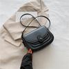 Fashionable Pu Leather Shoulder Bag Elegant Street Style Medium Saddle Bag 2023