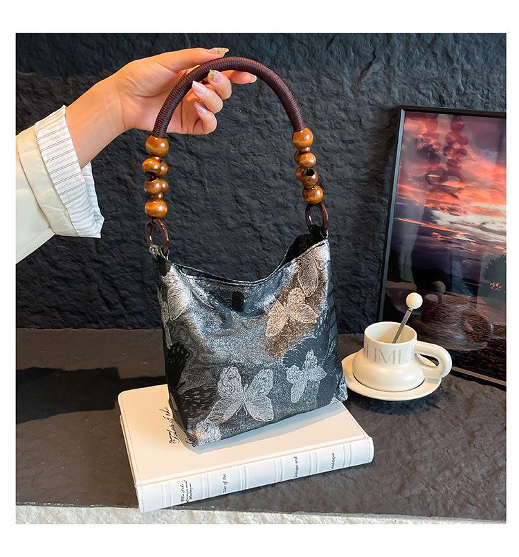 2025 Herbst Bestickte Damen Achsel-Tragetasche: Vielseitiger täglicher Schulter-Eimer-Stil