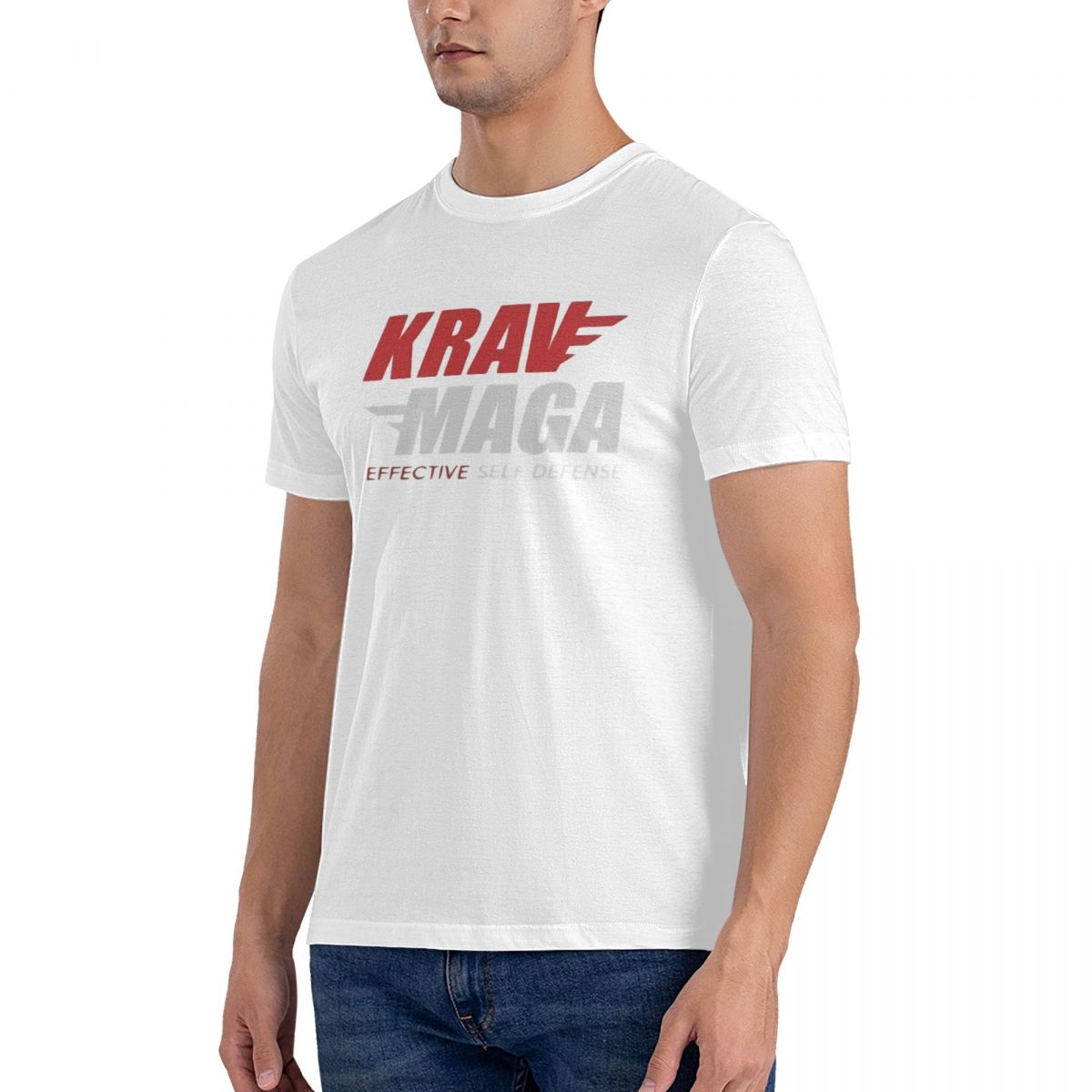 ZheXiong TEE Cadeau-idee Krav Maga Effectieve Zelfverdediging T-shirt Ronde Hals T-shirts Oversized Tops Kleding Korte Mouw Cadeau-idee T-shirt S
