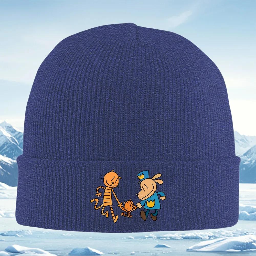 

Cat Dog Happy Family Walking Knitted Hat Unisex Women Unisex Beanie Pullover Cap Winter Thermal Warm Christmas Outdoor Cycling Hiki