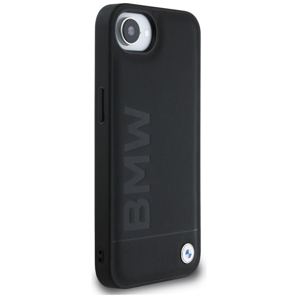 BMW Leather Hot Stamp Case for iPhone 16e / 17e Black