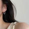 Xiaomi 925 Sterling Silver Vintage Square Earrings For Women  Shinning Stone Earring Jewelry Prevent Allergy Party Accessories Gift