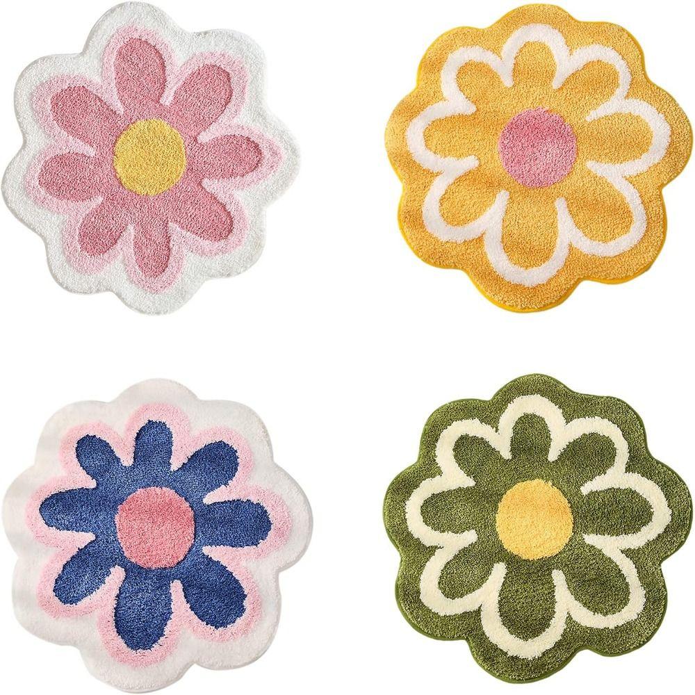 Non Slip Bath Mat Rug Ultra Soft Absorbent Bath Mat Simple Ins Absorbent Door Mat  Home Decoration