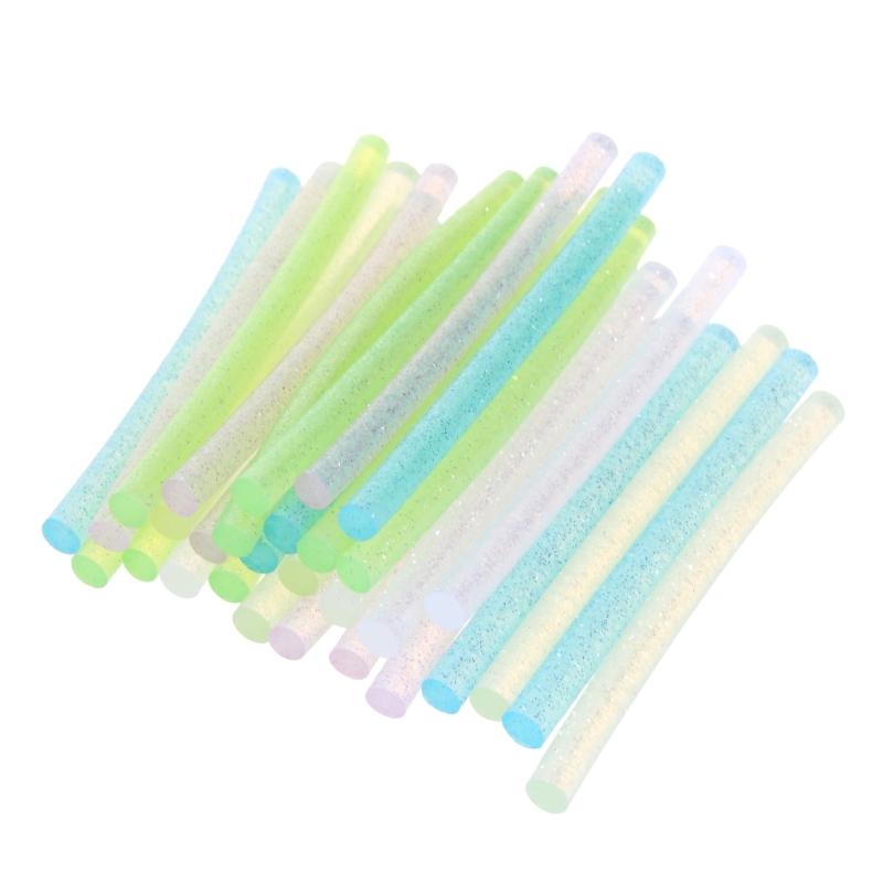 100Piece Multicolor Miniature Hot Melt Adhesive Sticks, 7mm by 100mm, Suitable for Artistic Creations Repair Quick Fixes