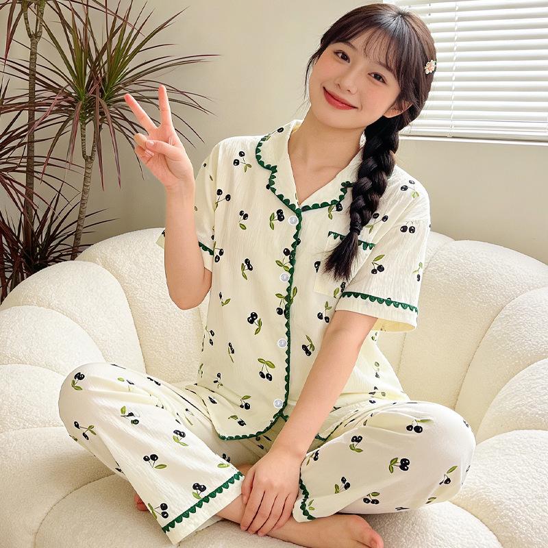 Women's Pajamas Set Pajamas 2-piece Set Airy Soft Casual Printed Pajamas