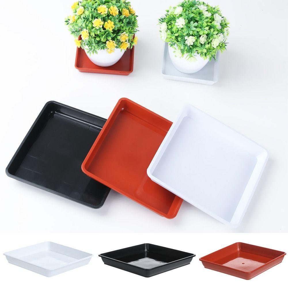 1Pcs Garden Square Flower Pot Plant Saucer Drip Trays Indoor Outdoor Plastic Tray Saucers