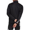 adidas FW22 Striped Print Logo Zip Collar Jacket Men Outerwear Black GK9546