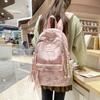New Academy Style School Bag Boys and Girls Junior High School Students Cute Sweet Printed Backpack Lightweight Large Capacity Backpack