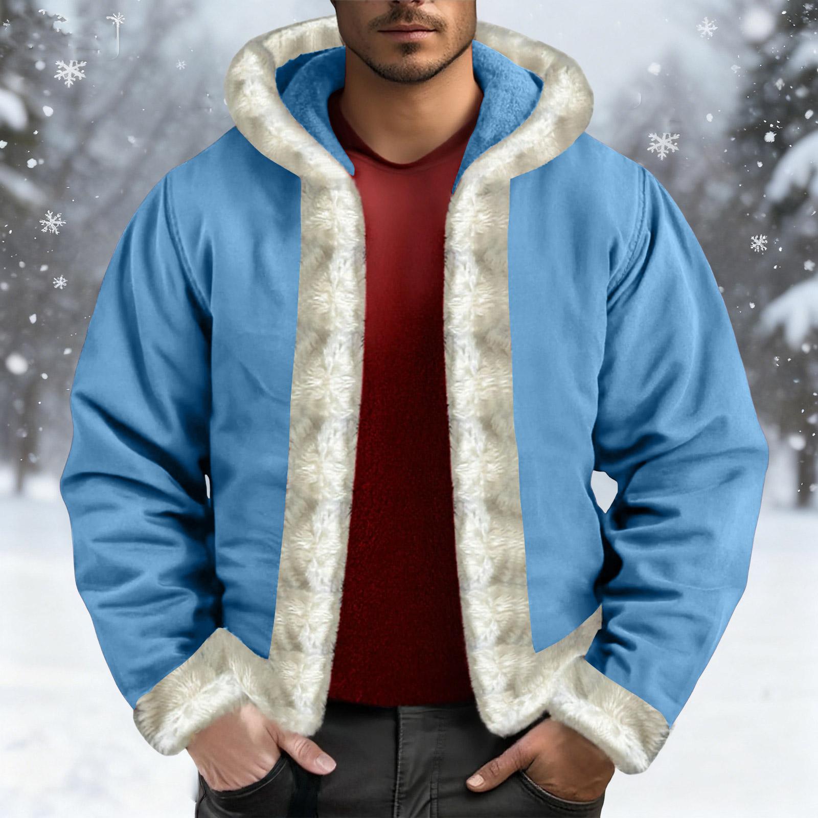 

Men s Hooded Hood Hoodie Adding Fleece Cardigan Coat XL