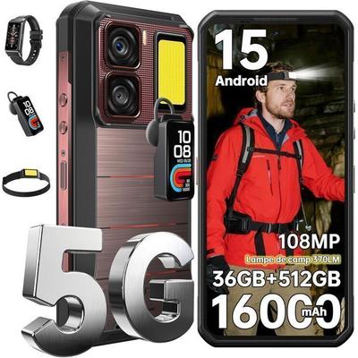 Rugged 5G Smartphone OUKITEL WP300 36+512GB 6.8" 16000mAh Unbreakable Portable Phone 108MP Modular Earpiece Dual SIM/NFC Gold