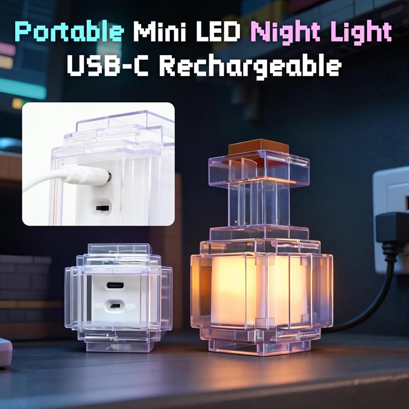 Potion Bottle Led Night Light Shake To Change 7 Colors Type-C Rechargeable Mood Light Game Peripheral Bedroom Bedside Decor Lamp