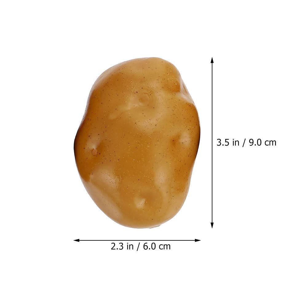 Amosfun 9cm Fake Potato Realistic Fake Lightweight Styrofoam Perfect for Photo Store Kitchen Pretend and Harvest Model, Potato, Model, Shoots,