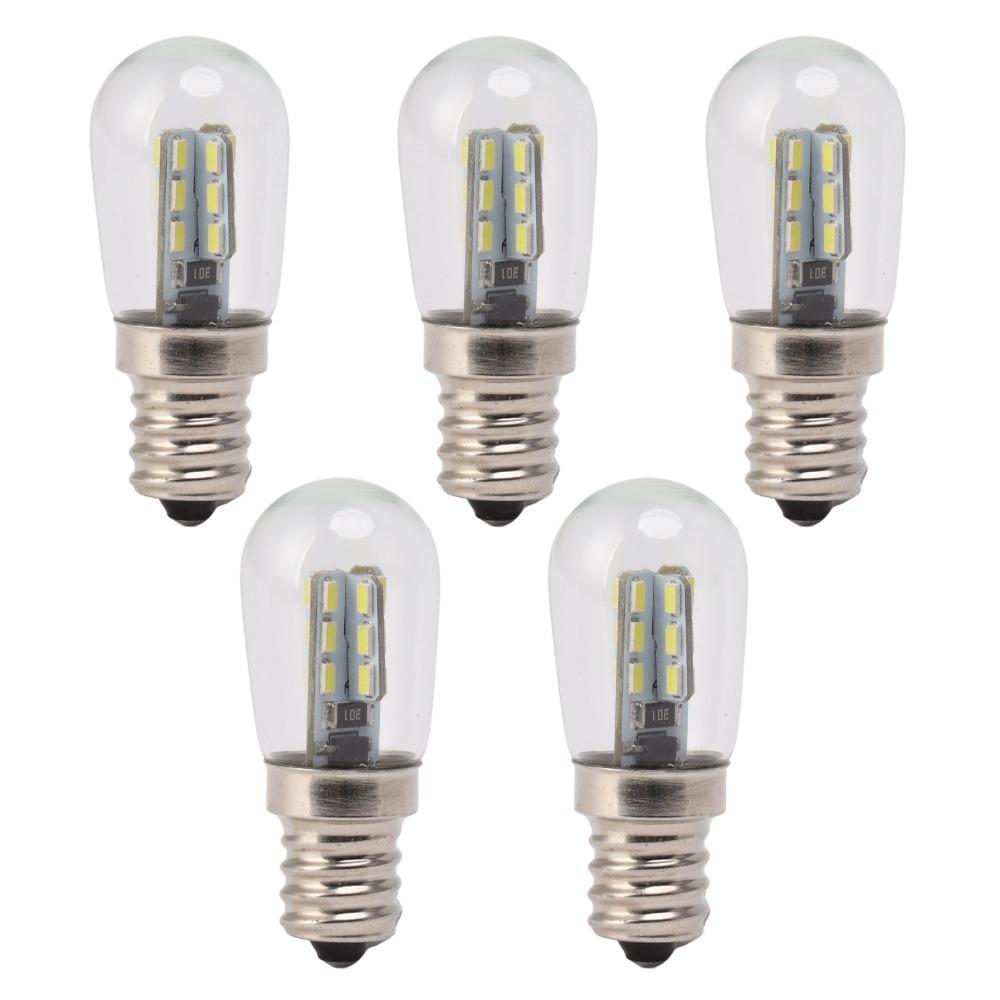5 Pack E12 LED Bulbs 220V Fridge Lamp Bulbs High Brightness LED Night Light Bulbs Refrigerator