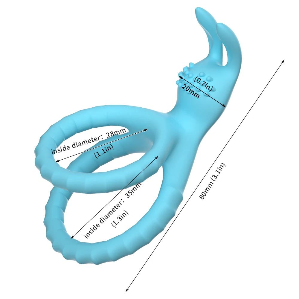 Men's Silicone Penis Ring Clitoris Stimulator Cock Ring Ejaculation Delay Penis Ring Erection Ring Sex Toys for Men Couples
