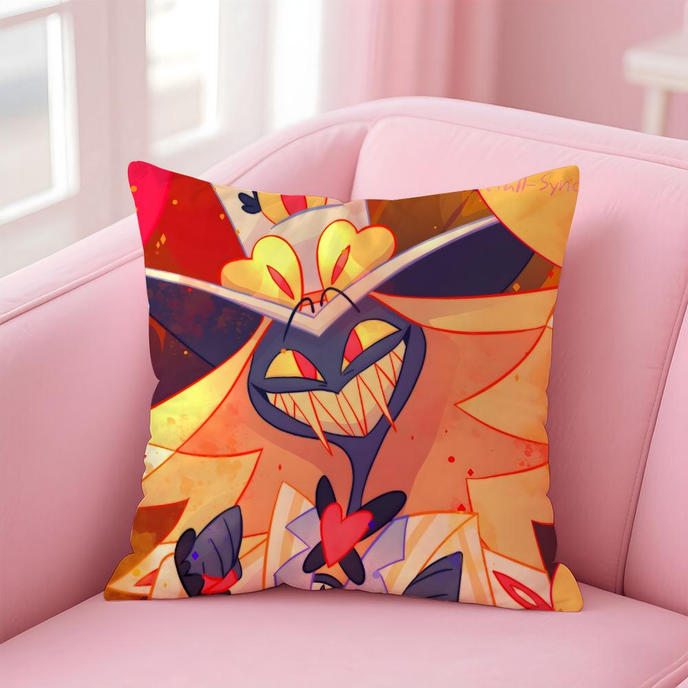 popular anime H-HazbinS H-HotelS Cushion Cover Comfortable Reversible Pillow Cover Ideal for Car Sofa Bedroom & Beyond