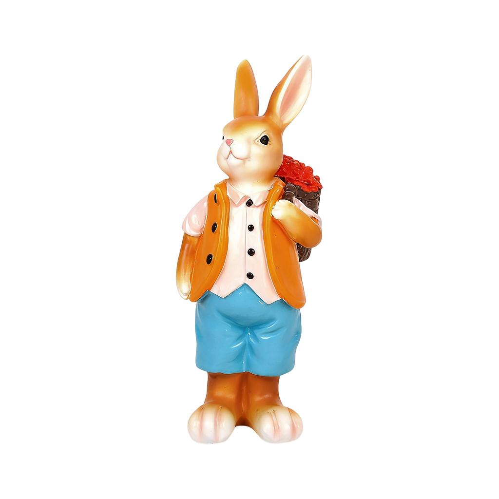 Easter Bunny Cartoon Animal Ornament For Living Room, Outdoor Use In Kindergarten, Scenic Area, , Resin Decoration