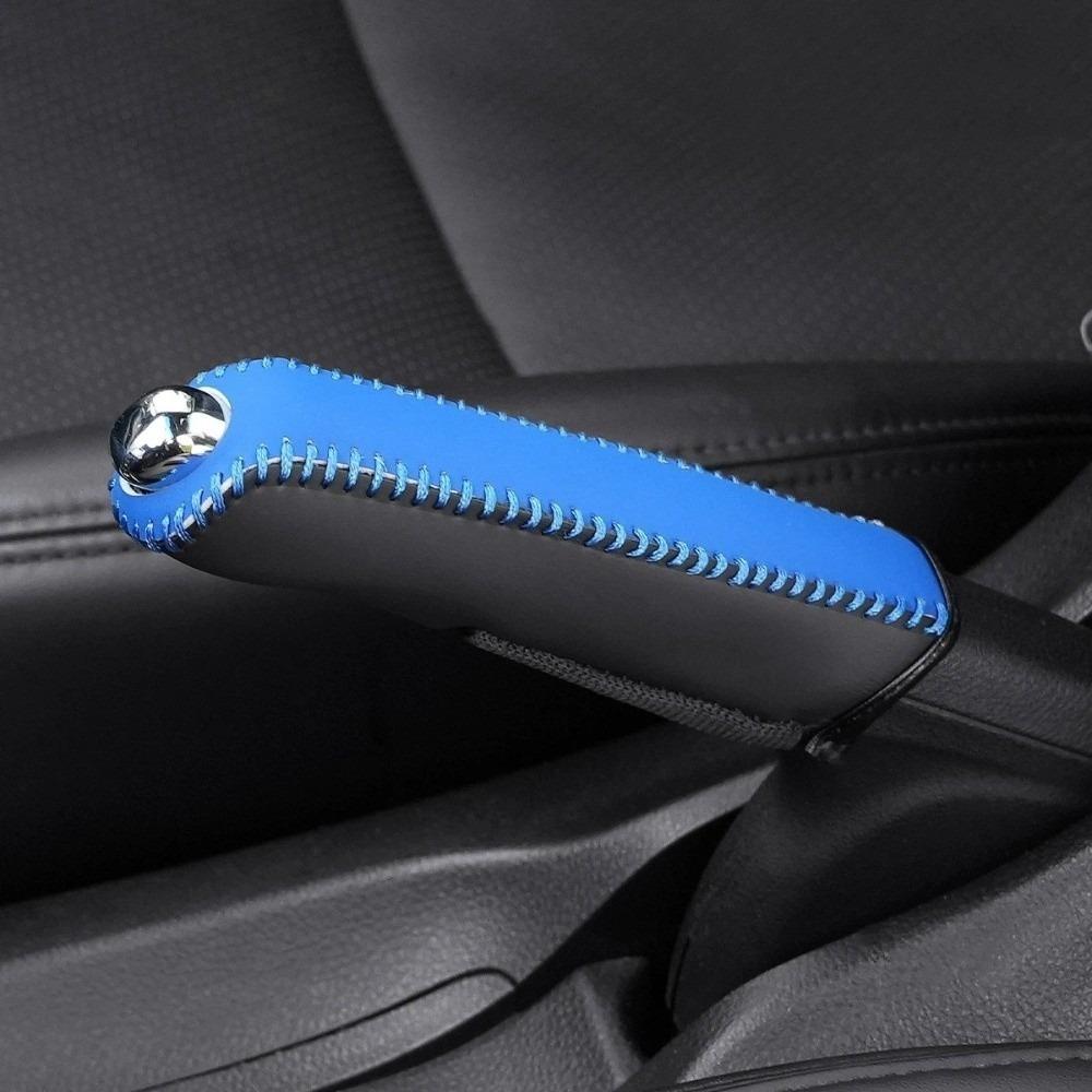 Kožený potah na ruční brzdu do auta Ochrana ruční brzdy Protiskluzové rukojeti ruční brzdy Potah Odolný proti opotřebení Rukáv ruční brzdy Auto