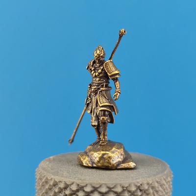 Antik Maymun Sun Wukong Minyatür Figürler El Sanatları Mini Altın Sopa Wu Kong Heykeli Model Masa Süsleri Ev Araba Dekor El Sanatları
