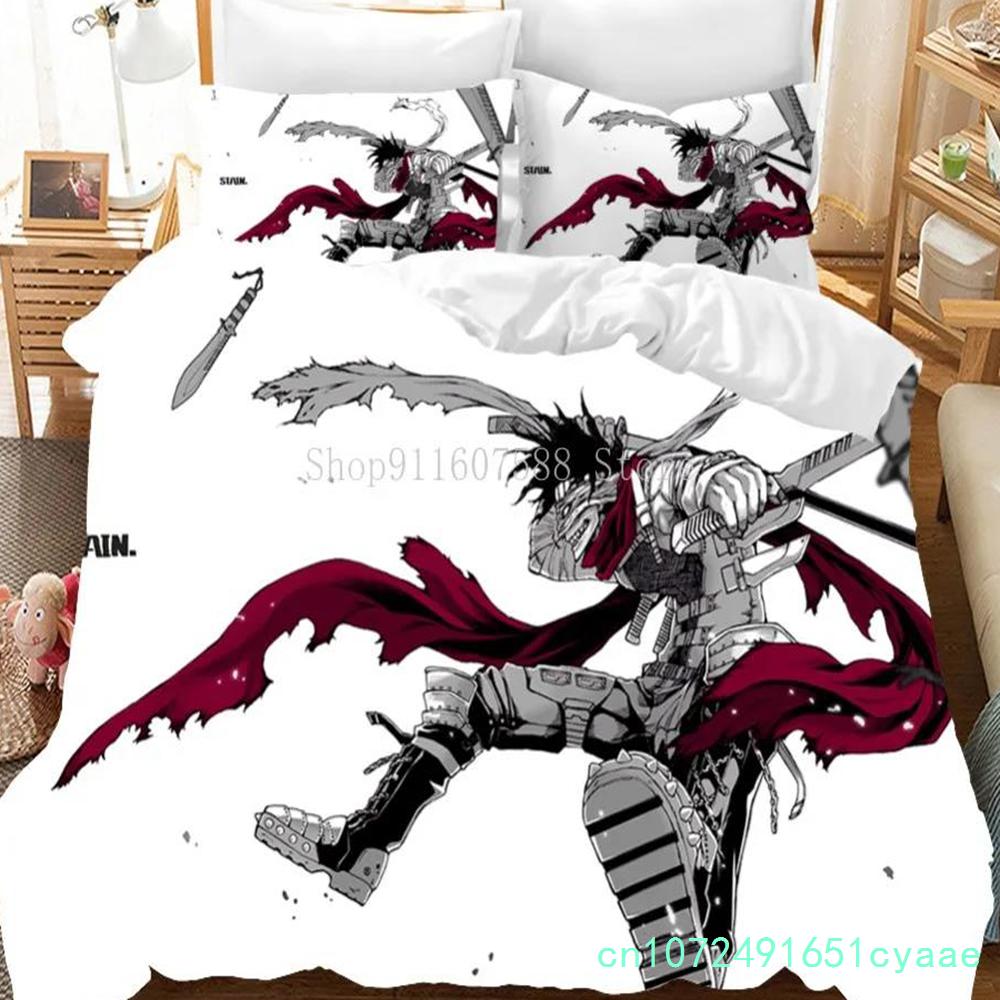 Japan Anime My Hero Academia Printed Bedding Set Cartoon Duvet Covers Pillowcases Comforter Bedding Set Bedclothes Bed Linen