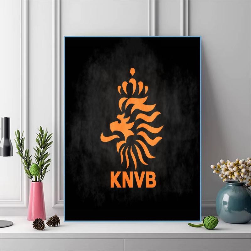 Netherlands national football Pattern 3pcs 100% Round Full Drill 5D DIY Diamond Painting Embroidery Cross Stitch Rhinestone Décor