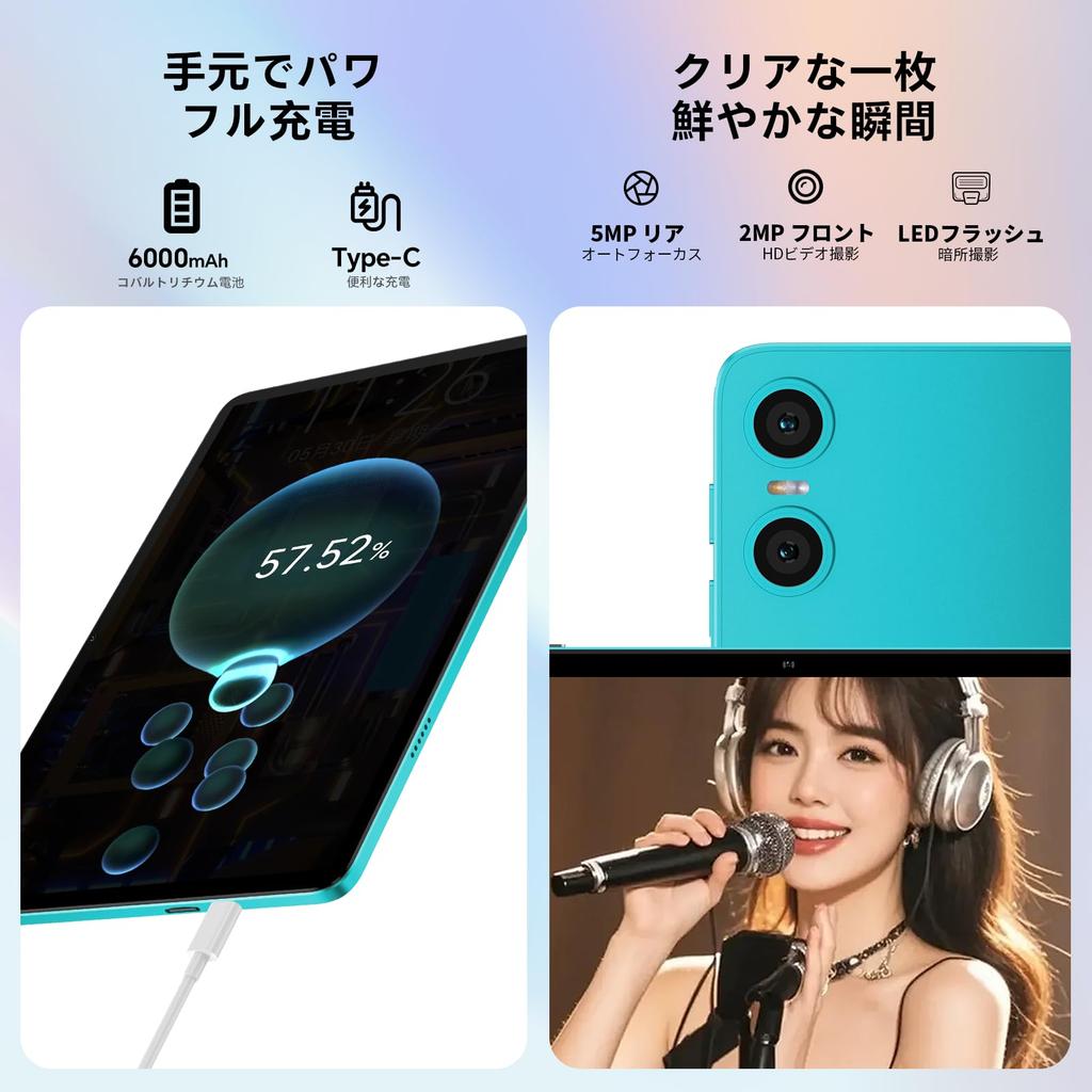 2026 TECLAST P33 9GB RAM 64GB ROM 1TB Android 1280x800 Resolution IPS 6 BT Headphone Widevine L1 Wireless Mirroring Japanese Instruction Manual