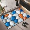 Europe Style Cobblestone Simulation Carpet Living Room Sofa Bedroom Study Kitchen Entrance Rug Non-slip 3D Effect Home Decor Mat