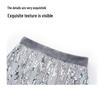 Dazzling Silver Sequin High-Waist Midi Skirt for Women - Autumn Fashion