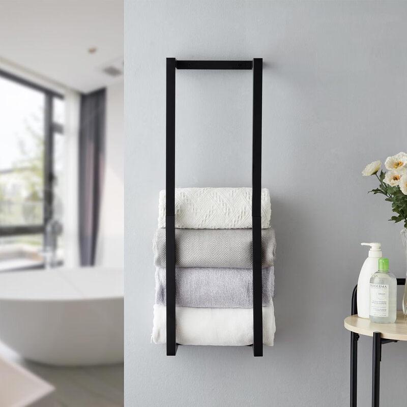 Wall-Mounted Metal Towel Storage Rack