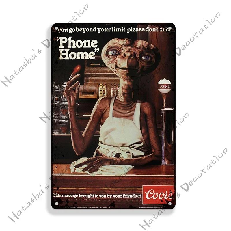 Movie Jurassic Park Metal Tin Sign E.T. Metal Signs Poster JAWS Vintage Poster Old Decorative Plate Metal Plaque Wall Plate