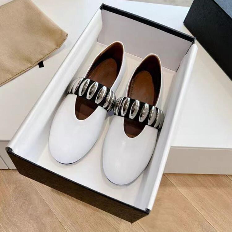 Fashion Spring Summer Flat Casual Single Shoes European American Comfortable Round Toe Mary Jane Ballet Shoe Shallow Mouth Mother Shoes