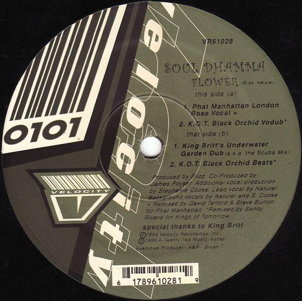 

12inch Record SOUL DHAMMA Flower VR61028 Velocity Record 1999 US Dance Electronica Used