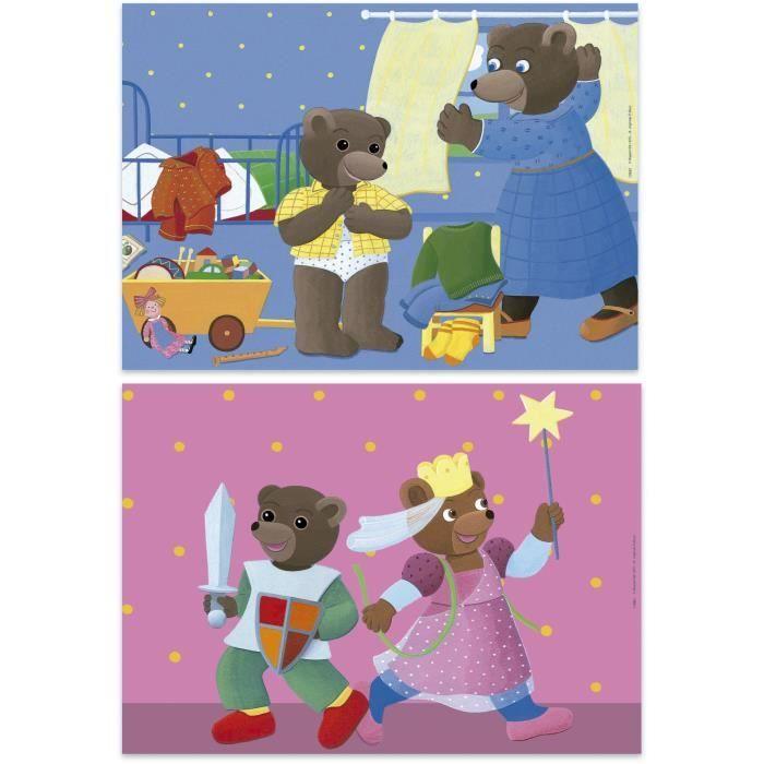 Puzzle - EDUCA - Petit Ours Brun : Ensemble de 2 puzzles de 48 pièces pour enfants dès 4 ans