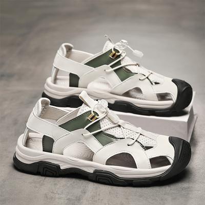 Neue Mode Sandalen Herren Sommer Schnürer Lässige Hausschuhe Outdoor Strandschuhe Schnelltrocknend Herren Halbschuhe Klassische Wading Aqua Schuhe