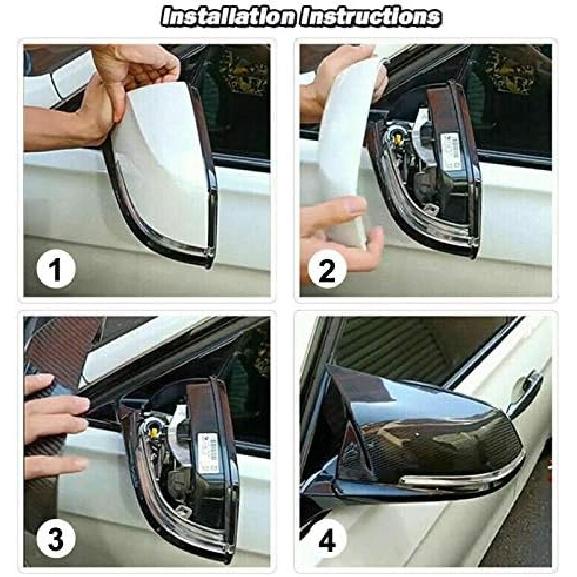 Sportuli Carbon Fiber Rearview Mirror Cover Cap Compatible With BMW 228I 435I 116I 118I 120I 125I 130I 218I 220I 320I 328I 330I 335I 420I 428I 435I