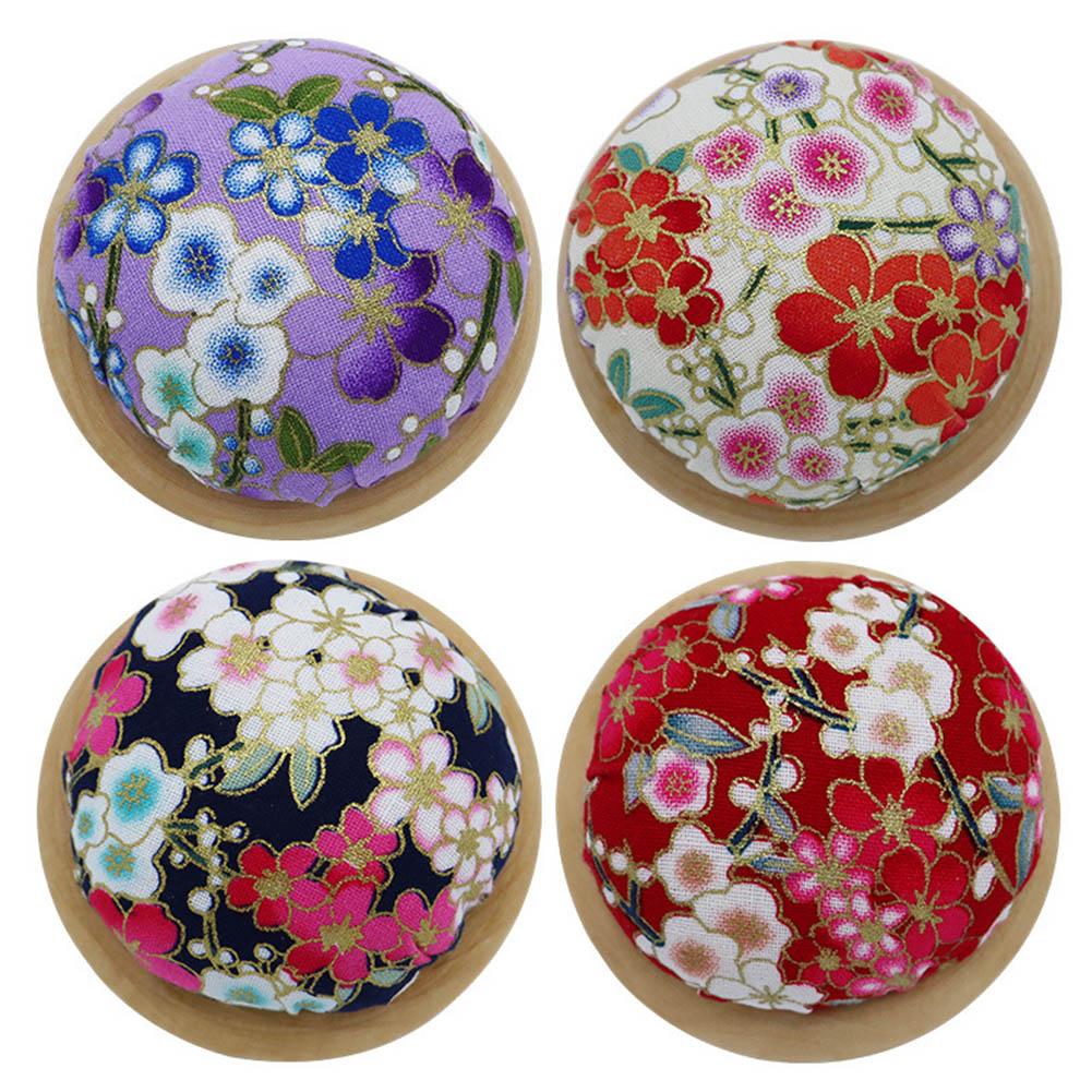 Ball Pincushion Pin Insert Package Portable Practical Red 7.2*4.5cm Black/purple Carefully Crafted Cotton+wood