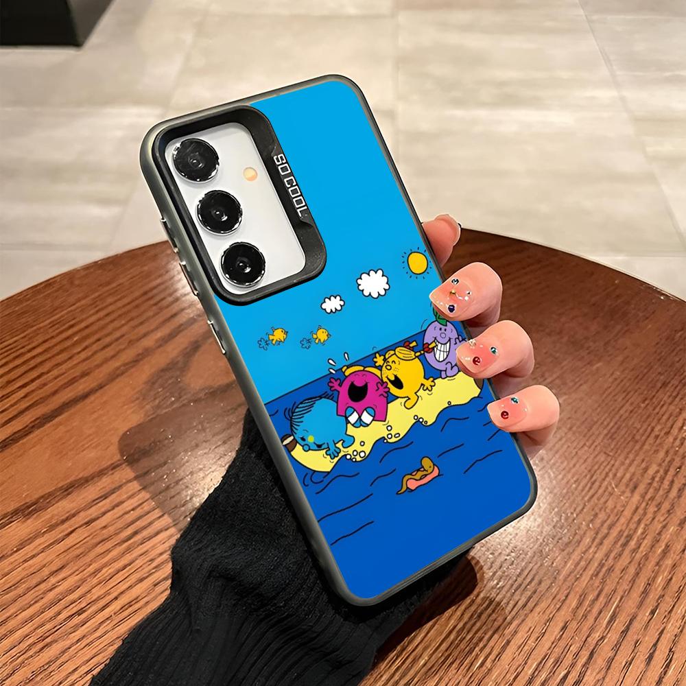 Mr Men L-little Miss Phone Case For Samsung Galaxy S25 S24 S23 S22 S21 S20 Note20 Ultra Plus Fe colored silver Cover