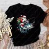 Fishing Santa Fisherman Winter Season Funny Holiday Tees Men Women Cotton Tops Groovy Christmas Best Fisher Holiday Gift Tshirt